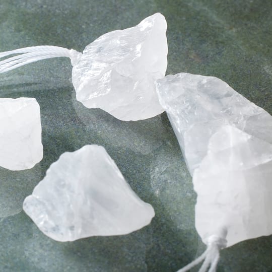 White Large Quartz Nugget Beads by Bead Landing™